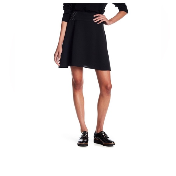ECU The Kooples Grommet Detail Mini Skirt in Black Size XXS - Picture 4 of 11